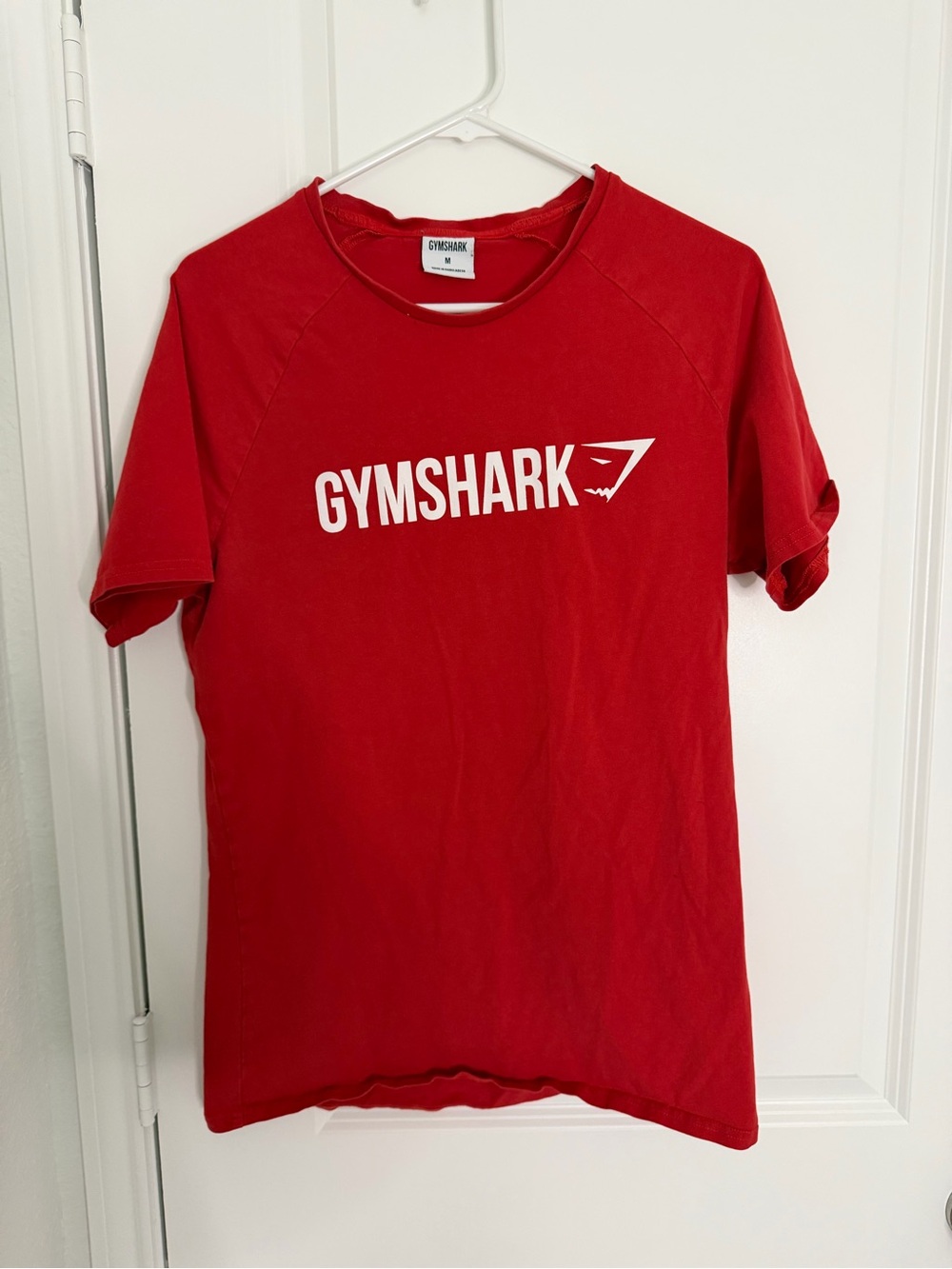Gymshark Red Short Sleeve Logo Tee